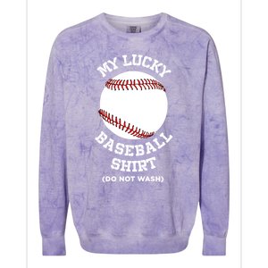 My Lucky Baseball Gift Funny Sport Baseball Lover Gift Colorblast Crewneck Sweatshirt