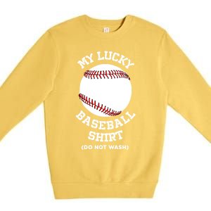 My Lucky Baseball Gift Funny Sport Baseball Lover Gift Premium Crewneck Sweatshirt