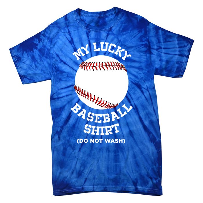 My Lucky Baseball Gift Funny Sport Baseball Lover Gift Tie-Dye T-Shirt