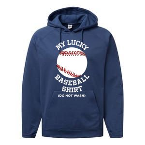 My Lucky Baseball Gift Funny Sport Baseball Lover Gift Performance Fleece Hoodie