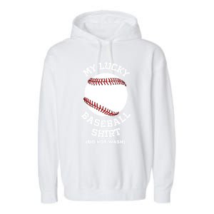 My Lucky Baseball Gift Funny Sport Baseball Lover Gift Garment-Dyed Fleece Hoodie