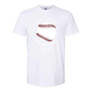 My Lucky Baseball Gift Funny Sport Baseball Lover Gift Softstyle CVC T-Shirt