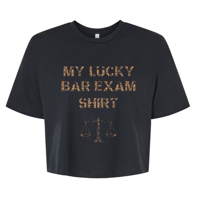 My Lucky Bar Exam 2024 Law School Grad Cool Bella+Canvas Jersey Crop Tee