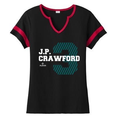 Major League Baseball J. P. Crawford Ladies Halftime Notch Neck Tee