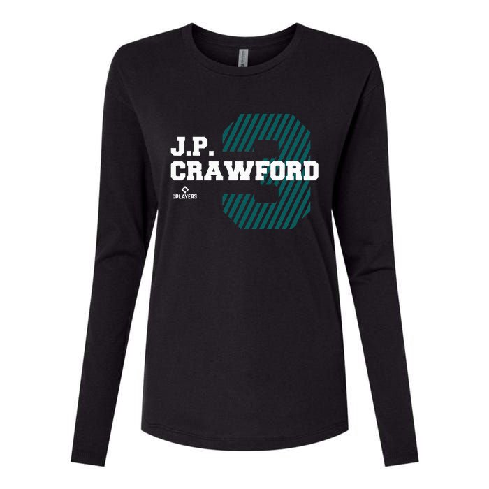 Major League Baseball J. P. Crawford Womens Cotton Relaxed Long Sleeve T-Shirt