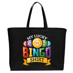 My Lucky Bingo Funny Bingo Player Cotton Canvas Jumbo Tote