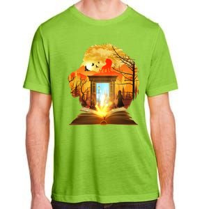 Magical Lion Book Reading Fan Adult ChromaSoft Performance T-Shirt