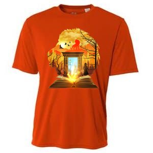 Magical Lion Book Reading Fan Cooling Performance Crew T-Shirt