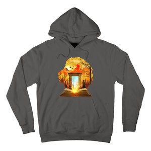 Magical Lion Book Reading Fan Hoodie