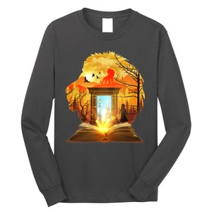 Magical Lion Book Reading Fan Long Sleeve Shirt