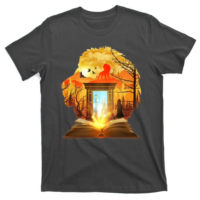 Magical Lion Book Reading Fan T-Shirt