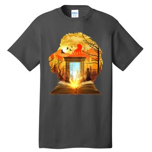 Magical Lion Book Reading Fan Tall T-Shirt