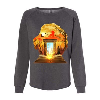 Magical Lion Book Reading Fan Womens California Wash Sweatshirt