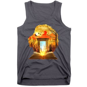 Magical Lion Book Reading Fan Tank Top