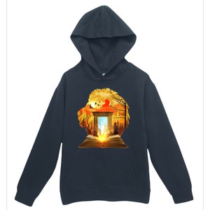 Magical Lion Book Reading Fan Urban Pullover Hoodie