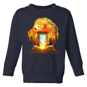 Magical Lion Book Reading Fan Toddler Sweatshirt