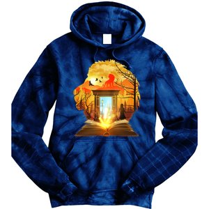 Magical Lion Book Reading Fan Tie Dye Hoodie