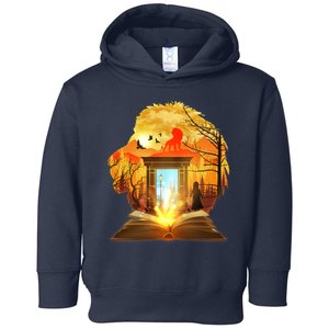 Magical Lion Book Reading Fan Toddler Hoodie