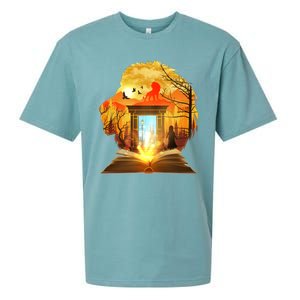 Magical Lion Book Reading Fan Sueded Cloud Jersey T-Shirt