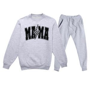 Mama Lightning Bolt Premium Crewneck Sweatsuit Set