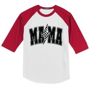 Mama Lightning Bolt Kids Colorblock Raglan Jersey