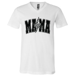 Mama Lightning Bolt V-Neck T-Shirt