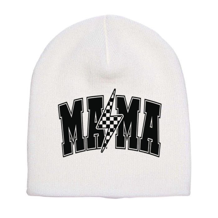 Mama Lightning Bolt Short Acrylic Beanie