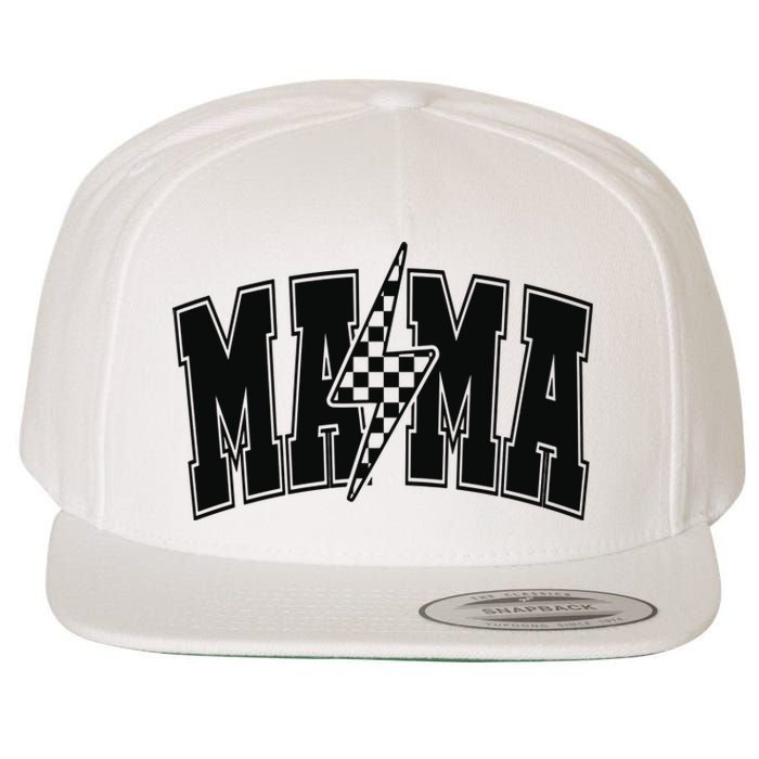 Mama Lightning Bolt Wool Snapback Cap