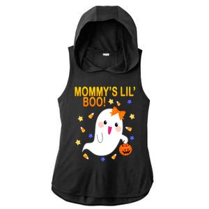 Mommys Lil Boo Cute Halloween Ladies PosiCharge Tri-Blend Wicking Draft Hoodie Tank