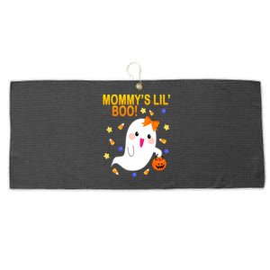 Mommys Lil Boo Cute Halloween Large Microfiber Waffle Golf Towel