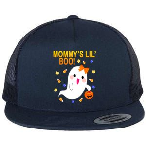 Mommys Lil Boo Cute Halloween Flat Bill Trucker Hat