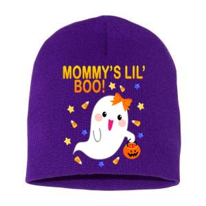 Mommys Lil Boo Cute Halloween Short Acrylic Beanie