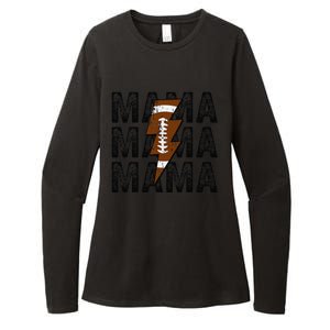 Mama Lightning Bolt Game Day Football Season Mom Women Womens CVC Long Sleeve Shirt