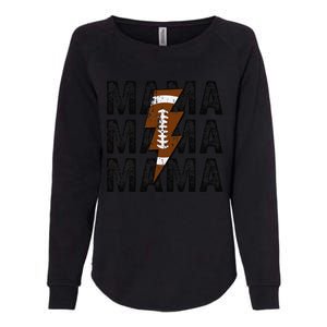 Mama Lightning Bolt Game Day Football Season Mom Women Womens California Wash Sweatshirt