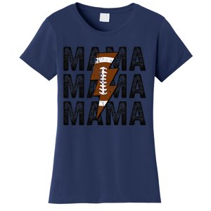 Mama Lightning Bolt Game Day Football Season Mom Women Women's T-Shirt