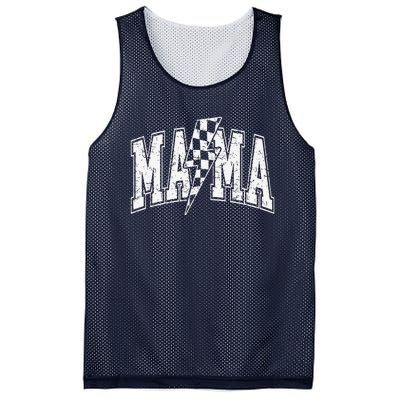 Mama Lightning Bolt Checkered MotherS Day Varsity For Mom Mesh Reversible Basketball Jersey Tank