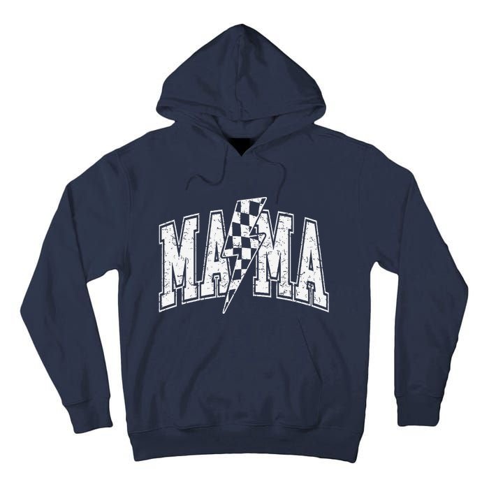 Mama Lightning Bolt Checkered MotherS Day Varsity For Mom Tall Hoodie