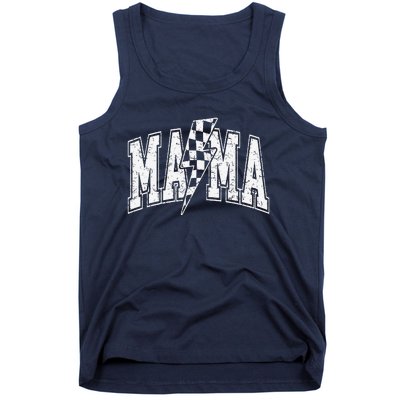 Mama Lightning Bolt Checkered MotherS Day Varsity For Mom Tank Top