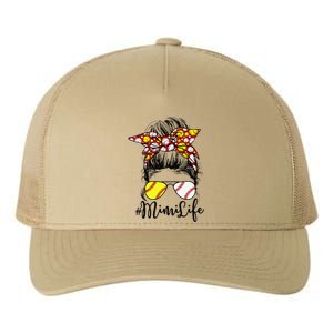 Mimi Life Baseball Softball Messy Bun Grandma Mother's Day Yupoong Adult 5-Panel Trucker Hat