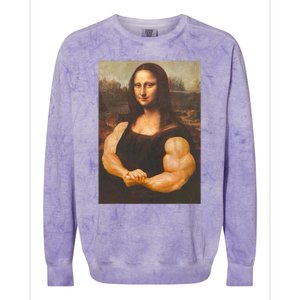 Mona Lisa Bodybuilding Muscle Gym Workout Outfits Colorblast Crewneck Sweatshirt