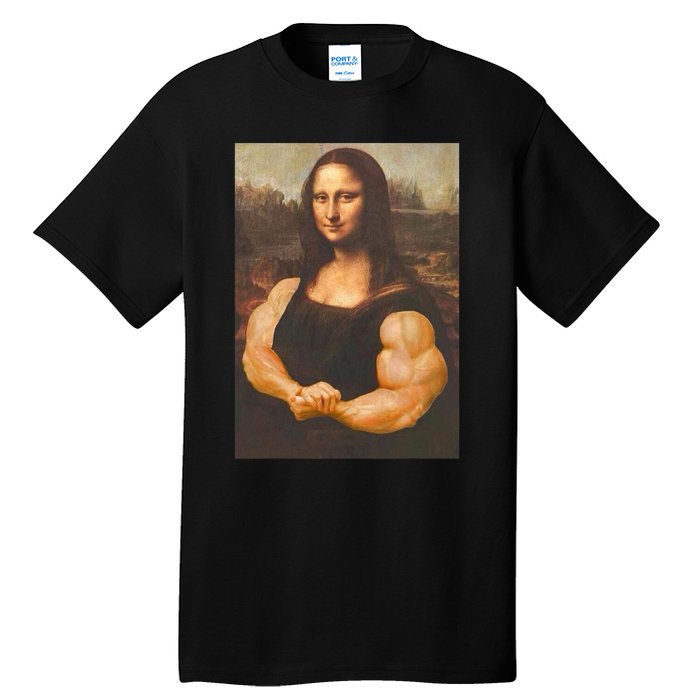 Mona Lisa Bodybuilding Muscle Gym Workout Outfits Tall T-Shirt