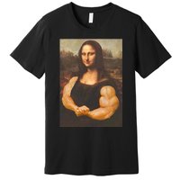 Mona Lisa Bodybuilding Muscle Gym Workout Outfits Premium T-Shirt