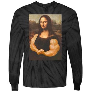 Mona Lisa Bodybuilding Muscle Gym Workout Outfits Tie-Dye Long Sleeve Shirt