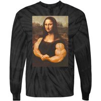 Mona Lisa Bodybuilding Muscle Gym Workout Outfits Tie-Dye Long Sleeve Shirt