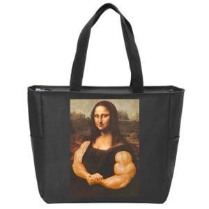 Mona Lisa Bodybuilding Muscle Gym Workout Outfits Zip Tote Bag