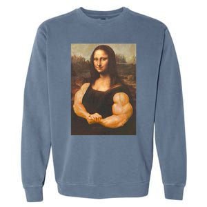 Mona Lisa Bodybuilding Muscle Gym Workout Outfits Garment-Dyed Sweatshirt