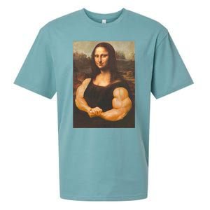 Mona Lisa Bodybuilding Muscle Gym Workout Outfits Sueded Cloud Jersey T-Shirt