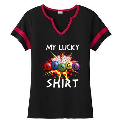 My Lucky Bingo Sweatshirt Cute Lucky Player Ladies Halftime Notch Neck Tee