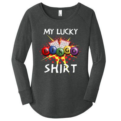 My Lucky Bingo Sweatshirt Cute Lucky Player Women's Perfect Tri Tunic Long Sleeve Shirt