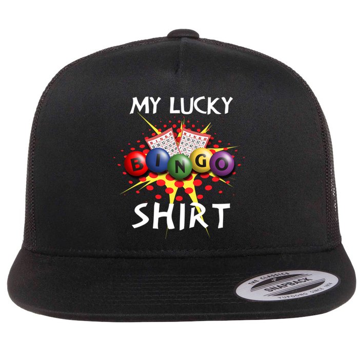 My Lucky Bingo Sweatshirt Cute Lucky Player Flat Bill Trucker Hat